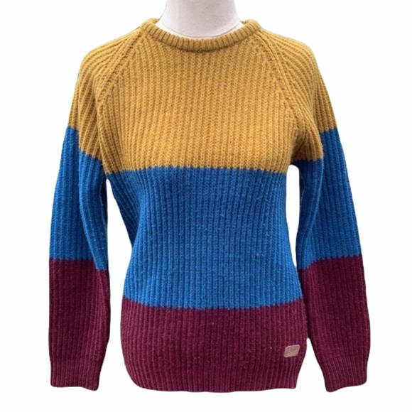 G.Boots Tops - G. BOOTS | Crew neck tri-colour sweater